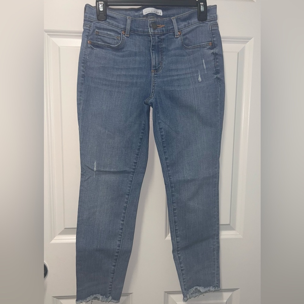 LOFT Women's Straight Leg Blue Jeans